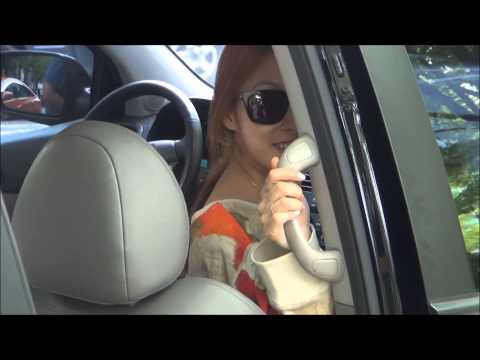 [Fancam] 140912 Gyuri KARA talk to fans at KBS