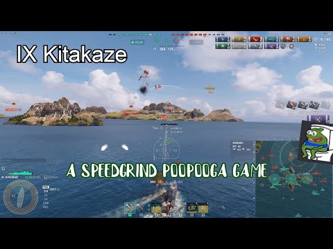 WoWs IX Kitakaze gameplay - speedgrind poopooga game