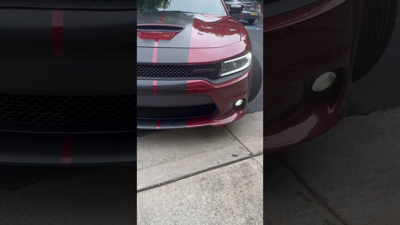 Charger In For Satin Black Rally Stripes♠️... #charger #scat #mopar #atlanta