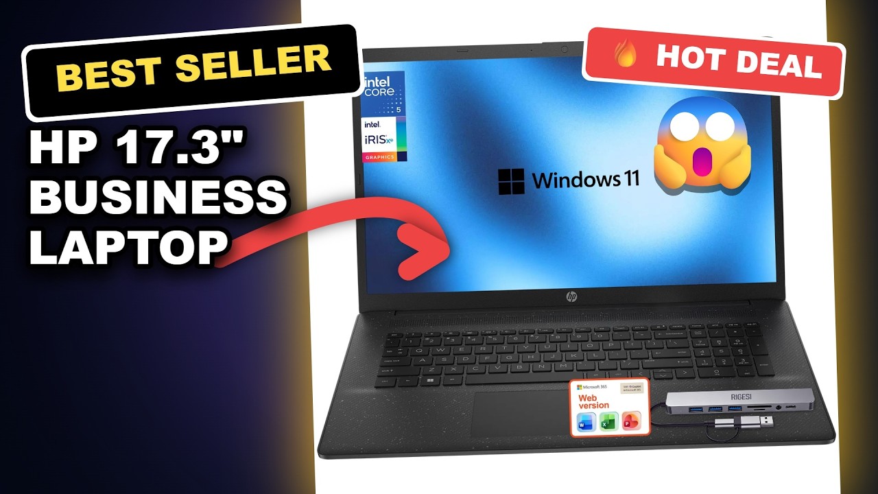 HP 17.3" Business Laptop Review: 10-Core Powerhouse for Work & Home review video