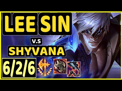 BOXBOX (LEE SIN) vs SHYVANA - 6/2/6 KDA JUNGLE GAMEPLAY - NA Ranked PLATINUM