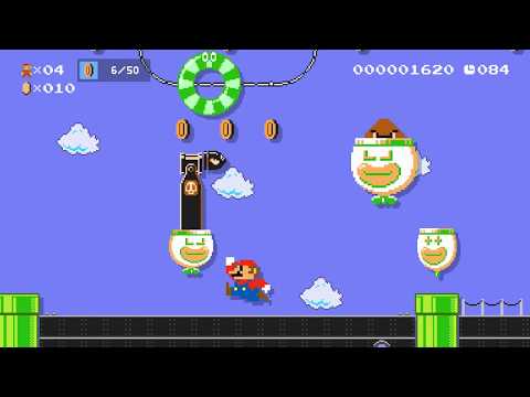 Super Mario Maker 2: Story Mode Level (51 Koopa Clown Car Coin Collecting) [1080 HD]