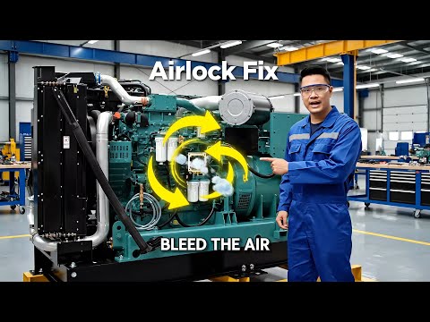 How To Fix Diesel Generator Airlock | Engine air lock