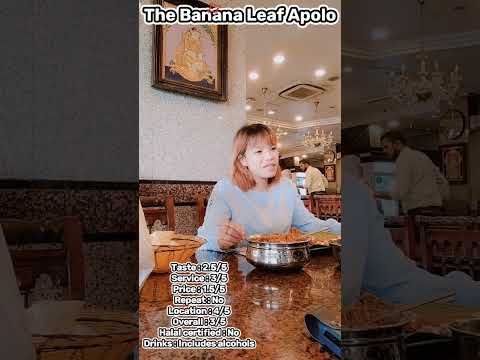 Crítica do restaurante The Banana Leaf Apolo, Cingapura #madamenoviaofficial #vlog