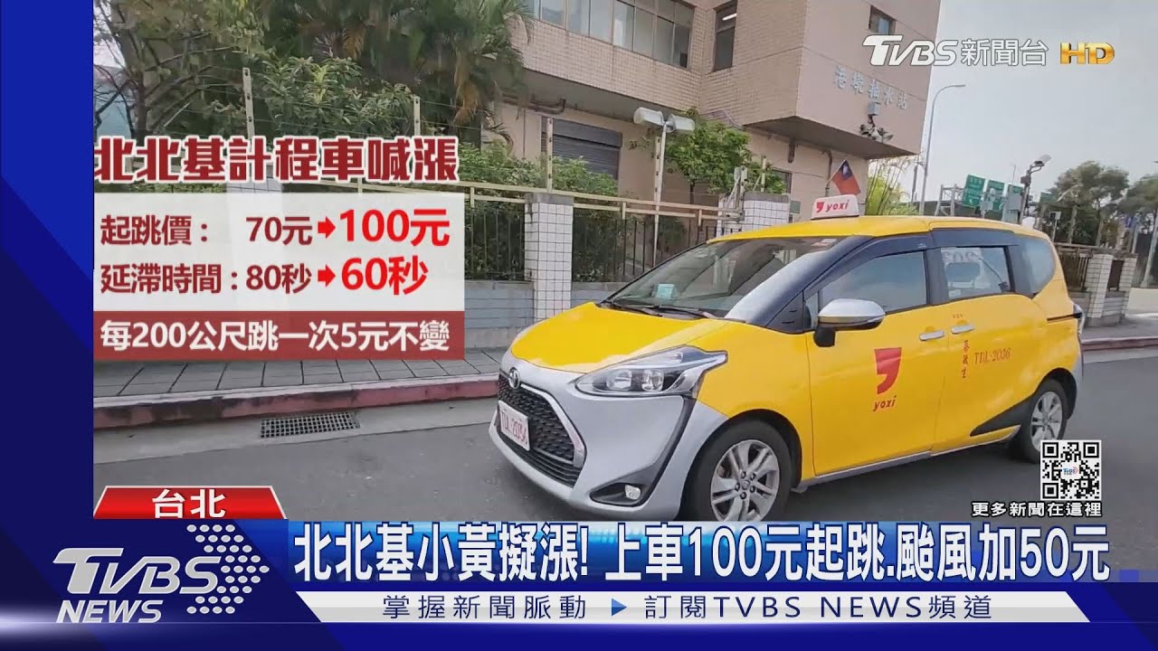 北北基小黃擬漲！　上車100元起跳、颱風加50元