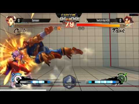 EVO2014 - USF4 Pools - TWITCH Koji Kog (THAWK) vs Samson (Chun-LI)