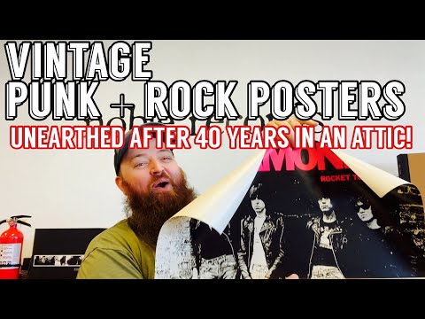 Vintage Punk + Rock Posters UNEARTHED After 40 Years in an Attic!