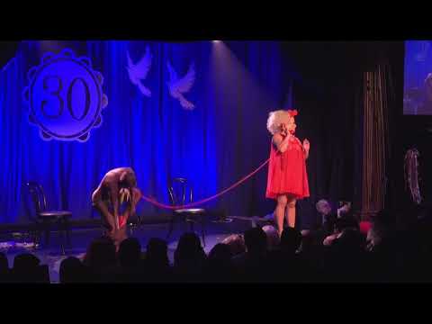 Kitten N Lou perform a comedic burlesque "Talk To Me" at NIGHT OF 1000 STEVIES 30 2022