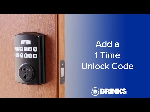 Brinks Electronic Deadbolt -  Adding a 1-Time Unlock Code