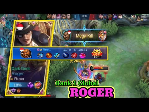 Fast Farming Roger insane DMG 1 Hit Delete Enemies- Top 1 Global Roger Trinidad- Mobile Legends