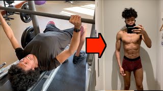 すごい！ガリガリが1ヶ月間ジムで筋トレした結果   #shorts