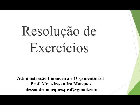 AFO I - Aula de Resolução de Questões
