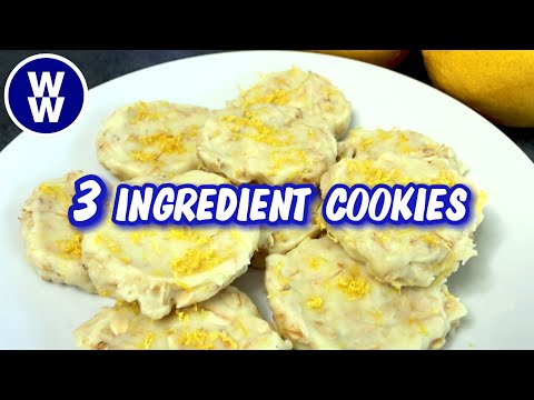 EASY NO BAKE 3 Ingredient Lemon Cookies🍋🍪Lightened Up WW Recipe- Weight Watchers lemon cookie recipe