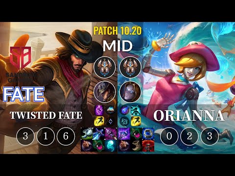 SB FATE Twisted Fate vs Orianna Mid - KR Patch 10.20