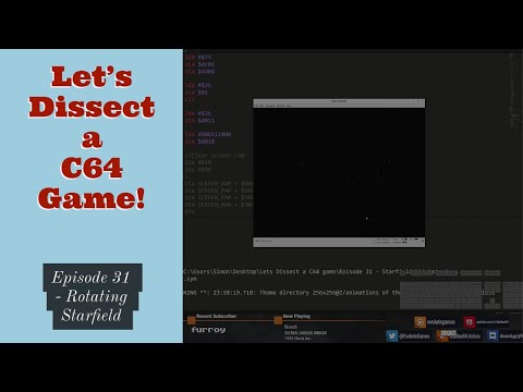 Lets Dissect a Commodore 64 Game! - Episode 31 -  Rotating Starfield - 02/07/2020