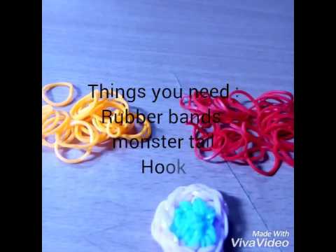 How to make a mini flower ( Rainbow Loom)