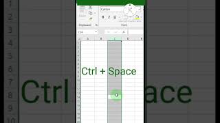 Shortcut keys (to select column & row)