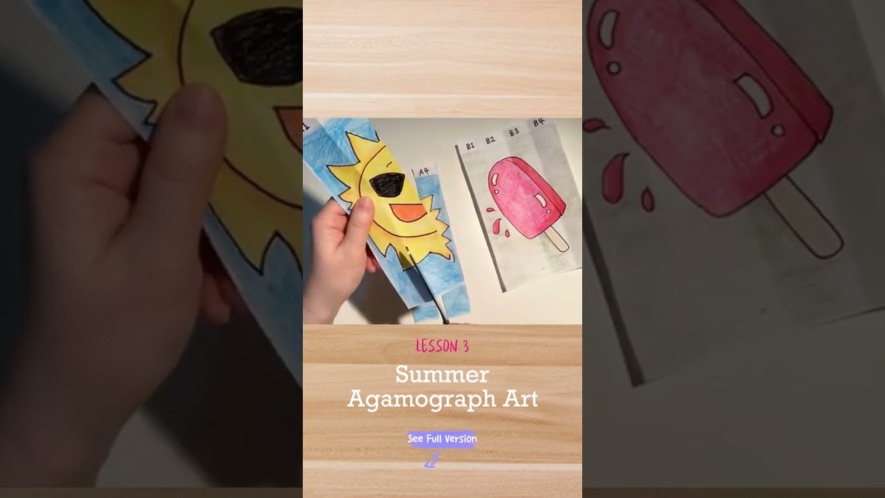 Easy Agamograph Art for Summer #stem  #opticalillusion #agamograph #kineticart