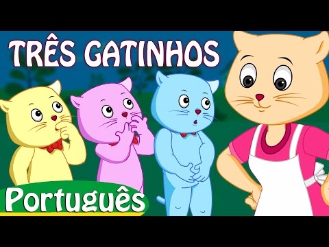 três gatinhos | rimas de berçário coleção | canções infantis em português | ChuChu TV