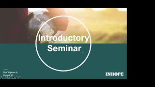 INHOPE - Introductory Seminar Recording