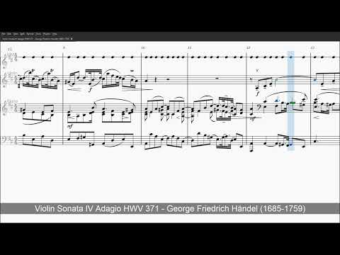 HWV 371 Sonata IV in D Adagio - Händel - Level 5 Piano Accompany ONLY