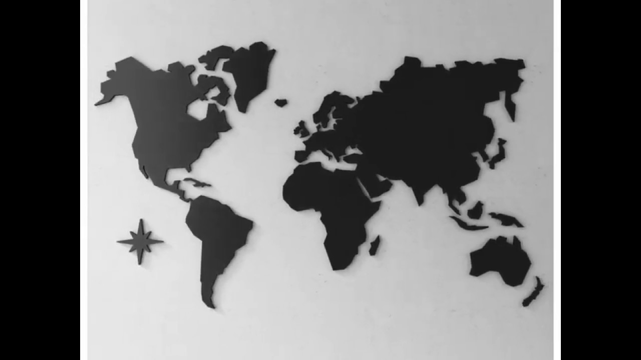 Mapa Mundi Adesivo Acrílico Decorativo