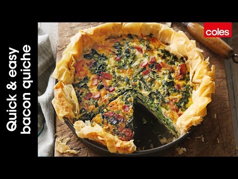 This is how to make a quick & easy bacon quiche