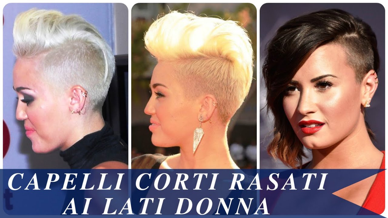 Capelli corti rasati ai lati donna