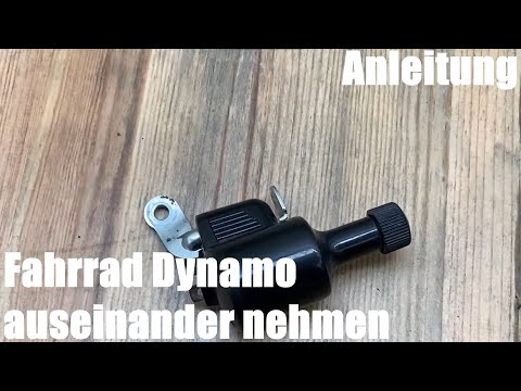 Fahrrad Dynamo auseinander nehmen und Erklärung der Funktionsweise Seitenläufer Demontage Anleitung