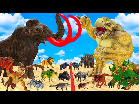 Incredible Animals Race vs Dinosaurs vs Prehistoric Mammals Speed Race Run: Who Will Win?ARBS #2026