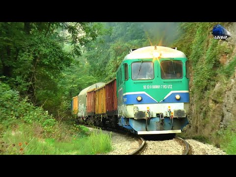 Fluieroasa 60-0001-7 Whislte Loko & Marfar UTZ Freight Train in Defileul Crișului Repede Canyon