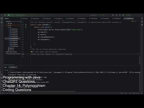 Ch 14| Java OOP| Java Inheritance, Abstract Class, Interface & Polymorphism  Coding Questions