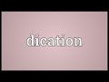 Dication Meaning