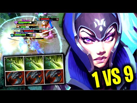 THE REAL 1 VS 9 - 3X BUTTERFLY + 3X SATANIC LUNA by Goodwin 7.26 | Dota 2