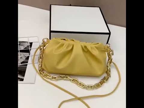 Cloud Pouch Bag Thick Chain Shoulder Bag Fashion Leather Women's Bag Luxury Handbags