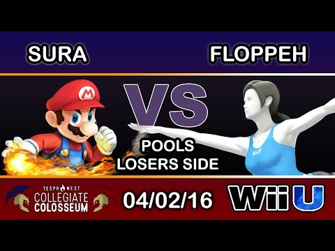 Tespa Collegiate: Sura (Mario) Vs. Floppeh (Wii Fit Trainer) Pools Losers - Smash Wii U