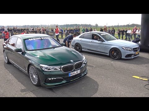 Mercedes-AMG C63S vs Alpina BMW B7 BiTurbo vs AMG GTS