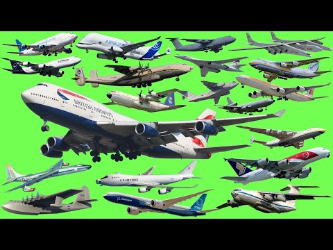 BIG JET and TOP LARGEST AIRCRAFT in the world | Antonov, Airbus, Boeing, Lockheed, Tupolev, Kawasaki