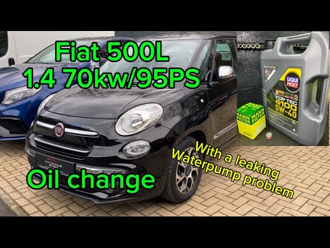 Fiat 500L 1.4 oil change DIY Ölwechsel