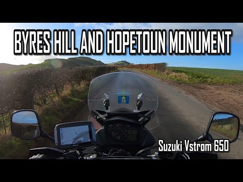 MJX Motoblog - Byres hill and Hopetoun Monument, Gopro mounts and DIY Woes - Suzuki Vstrom 650