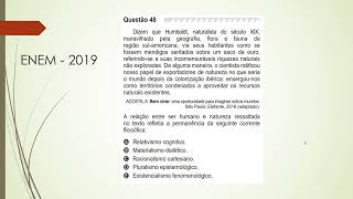 REVISÃO PARA O ENEM - RESOLUÇÃO COMENTADA DE 5 QUESTÕES DE FILOSOFIA DO ENEM
