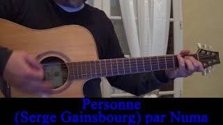 Personne (Serge Gainsbourg) reprise guitare-voix