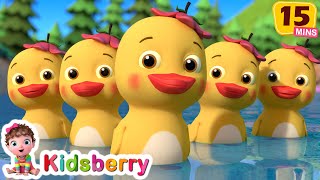 🐤🐤 Five Little Ducks 🐤🐤 + 🐬🐬 Baby Shark 🐬🐬 | Kidsberry Nursery Rhymes & Baby Songs