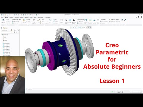 Creo Parametric - Absolute Beginners Lesson 1 Tutorial - Opening Models and Spin, Pan, & Zoom