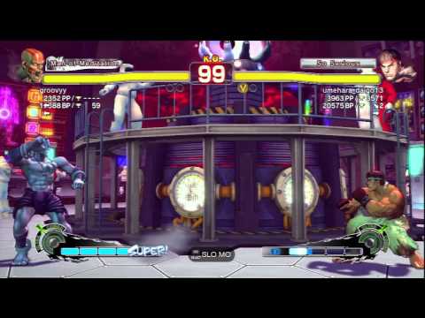 groovyy [Dhalsim] Vs umehara_daigo13 [Ryu] SSF4 AE Online Ranked Matches - PSN