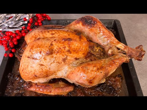 Pavo relleno al horno jugoso