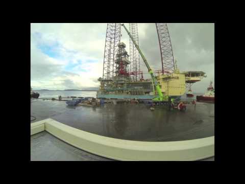 Maersk Interceptor arriving in Mekjarvik Norway HD