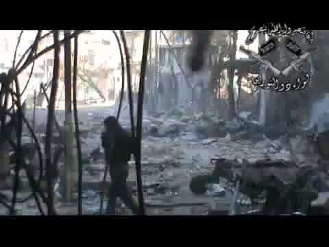 استهداف حاجز الملعب التابع لقوات النظام من قبل لواء ذو النورين في صلاح الدين في محافظة حلب