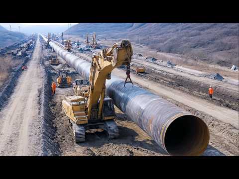 How Engineers Build Pipelines on Cliffs, Rivers and Cities. Pipeline construction and infrastructure