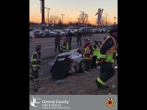 CCFR 9542 on the rollover MVA on EB I-70 east of Cave Springs.